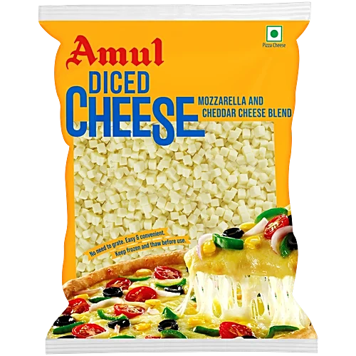Amul Diced Cheese Blend, 200 g Pouch