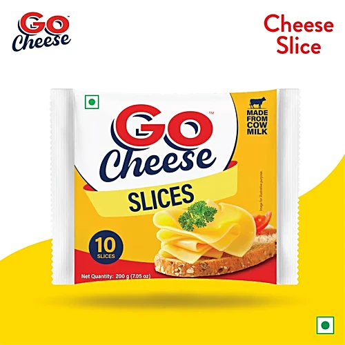 Go Cheese Slices - Plain, 200 g (10 pcs)